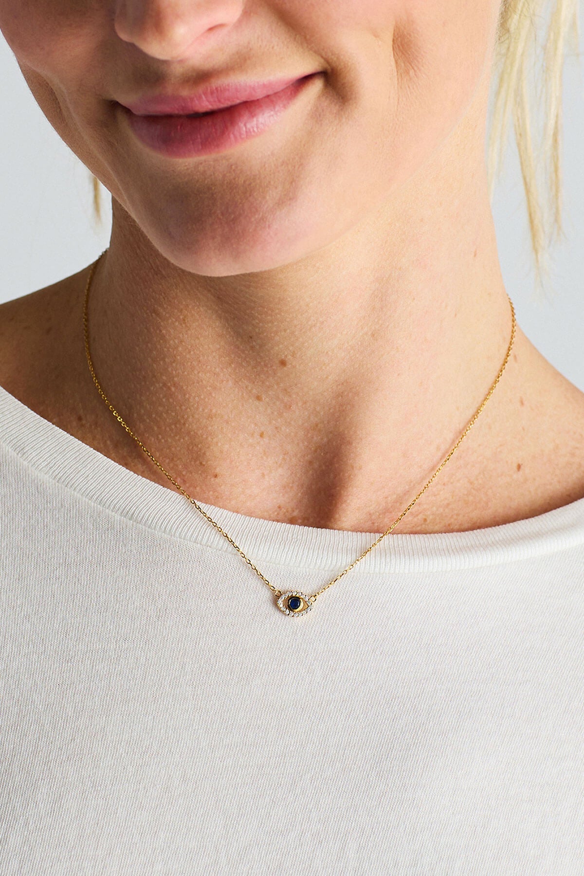 Blue Sky Evil Eye Necklace